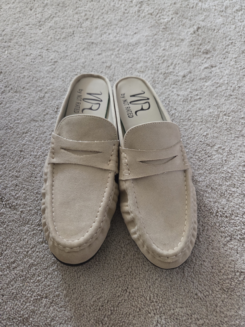 Not Rated Women’s Light Beige Suede Penny Loafers
